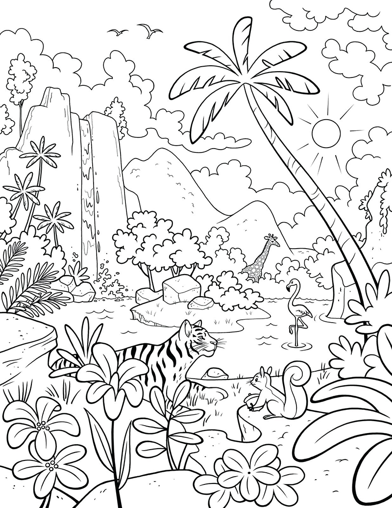 Tuyển tập tranh tô màu cho bé gái P2 chủ đề phong cảnh  thaonguyenhome