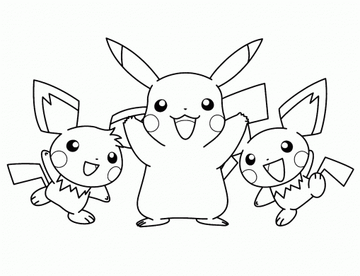 tranh ve den trang pikachu pokemon