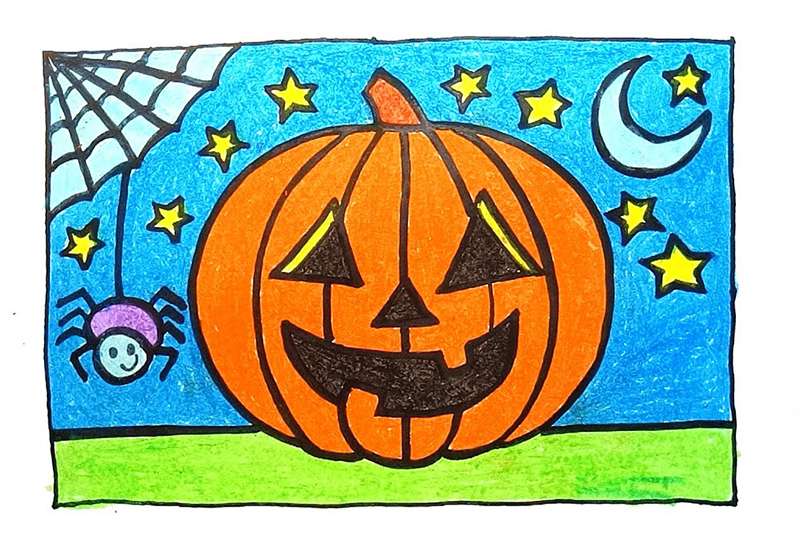 cách vẽ lễ hội halloween